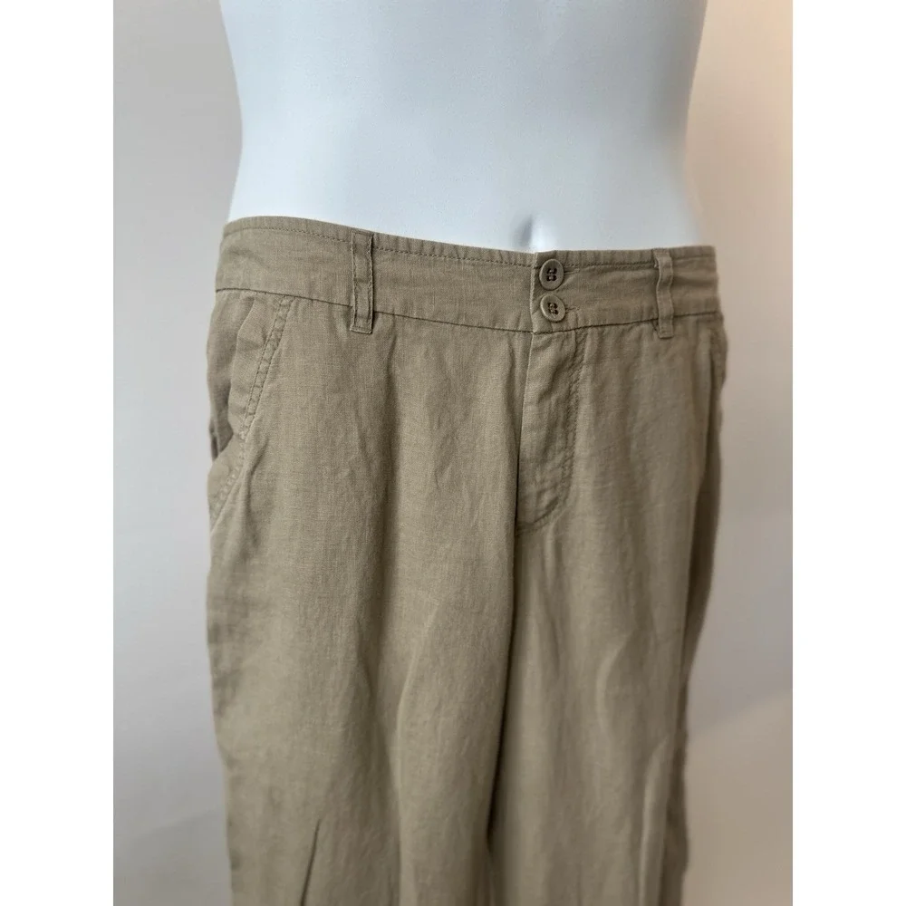 Women's Sz: 8 London Jeans Marisa Fit 100% Linen Casual Straight Leg Pants (b64) - Picture 2 of 7